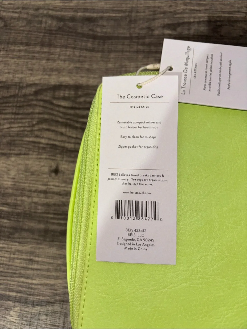 💚BEIS citron cosmetic case💚